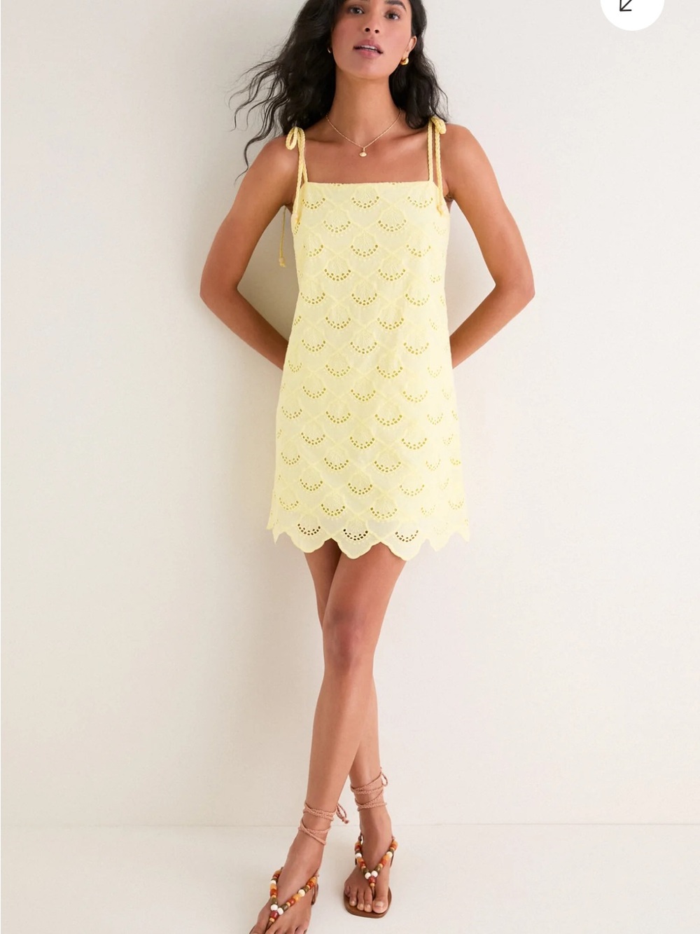English Factory Yellow Braided Strap Dress
